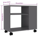 vidaXL Masă laterală, gri, 70x35x55 cm, lemn compozit vidaXL Masă laterală, gri, 70x35x55 cm, lemn compozit