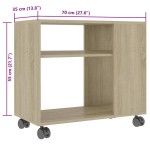 vidaXL Masă laterală, stejar sonoma, 70x35x55 cm, lemn compozit vidaXL Masă laterală, stejar sonoma, 70x35x55 cm, lemn compozit