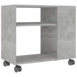 vidaXL Masă laterală, gri beton, 70x35x55 cm, lemn compozit vidaXL Masă laterală, gri beton, 70x35x55 cm, lemn compozit