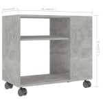 vidaXL Masă laterală, gri beton, 70x35x55 cm, lemn compozit vidaXL Masă laterală, gri beton, 70x35x55 cm, lemn compozit