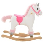 vidaXL Balansoar unicorn de pluș, 65 x 32 x 58 cm, alb și roz vidaXL Balansoar unicorn de pluș, 65 x 32 x 58 cm, alb și roz