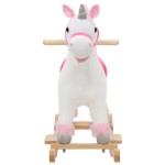 vidaXL Balansoar unicorn de pluș, 65 x 32 x 58 cm, alb și roz vidaXL Balansoar unicorn de pluș, 65 x 32 x 58 cm, alb și roz