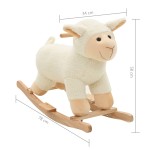 vidaXL Balansoar oaie, pluș, 78 x 34 x 58 cm, alb vidaXL Balansoar oaie, pluș, 78 x 34 x 58 cm, alb