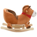 vidaXL Balansoar animal, cal, cu spătar, pluș, 60 x 32 x 50 cm, maro vidaXL Balansoar animal, cal, cu spătar, pluș, 60 x 32 x 50 cm, maro