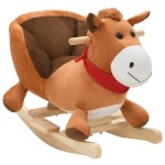 vidaXL Balansoar animal, cal, cu spătar, pluș, 60 x 32 x 50 cm, maro vidaXL Balansoar animal, cal, cu spătar, pluș, 60 x 32 x 50 cm, maro