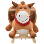 vidaXL Balansoar animal, cal, cu spătar, pluș, 60 x 32 x 50 cm, maro vidaXL Balansoar animal, cal, cu spătar, pluș, 60 x 32 x 50 cm, maro