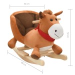 vidaXL Balansoar animal, cal, cu spătar, pluș, 60 x 32 x 50 cm, maro vidaXL Balansoar animal, cal, cu spătar, pluș, 60 x 32 x 50 cm, maro