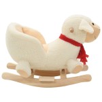 vidaXL Balansoar animal cu spătar, oaie, pluș, 60 x 32 x 50 cm, alb vidaXL Balansoar animal cu spătar, oaie, pluș, 60 x 32 x 50 cm, alb