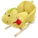 vidaXL Balansoar animal cu spătar dragon pluș 60x32x53 cm verde lime vidaXL Balansoar animal cu spătar dragon pluș 60x32x53 cm verde lime
