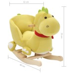 vidaXL Balansoar animal cu spătar dragon pluș 60x32x53 cm verde lime vidaXL Balansoar animal cu spătar dragon pluș 60x32x53 cm verde lime