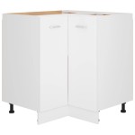 vidaXL Dulap inferior de colț “Lyon”, alb, 75,5 x 75,5 x 81,5 cm, PAL