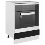 vidaXL Dulap pentru cuptor "Riga", negru, 60x46x81,5 cm