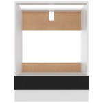 vidaXL Dulap pentru cuptor "Riga", negru, 60x46x81,5 cm