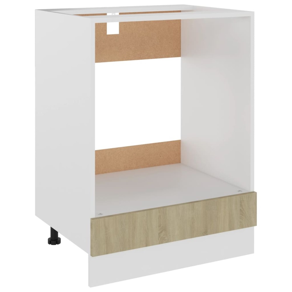 vidaXL Dulap pentru cuptor "Riga", stejar Sonoma, 60x46x81,5 cm