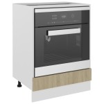 vidaXL Dulap pentru cuptor "Riga", stejar Sonoma, 60x46x81,5 cm