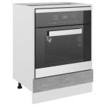 vidaXL Dulap pentru cuptor "Riga", gri beton, 60x46x81,5 cm