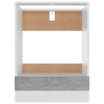 vidaXL Dulap pentru cuptor "Riga", gri beton, 60x46x81,5 cm