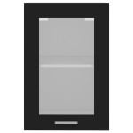 vidaXL Dulap de sticlă suspendat “Lyon”, negru, 40x31x60 cm