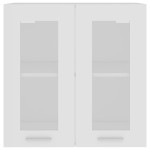 vidaXL Dulap de sticlă suspendat “Lyon”, alb, 60 x 31 x 60 cm