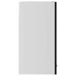 vidaXL Dulap de sticlă suspendat “Lyon”, negru, 60x31x60 cm