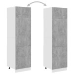 vidaXL Dulap frigider, gri beton, 60 x 57 x 207 cm, lemn prelucrat