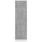 vidaXL Dulap frigider, gri beton, 60 x 57 x 207 cm, lemn prelucrat