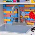 vidaXL Bucătărie de jucărie pentru copii, multicolor, 80x30x85 cm, MDF vidaXL Bucătărie de jucărie pentru copii, multicolor, 80x30x85 cm, MDF