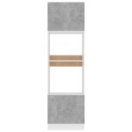 vidaXL Dulap de cuptor microunde gri beton 60x57x207 cm lemn prelucrat
