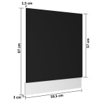 vidaXL Panou mașină de spălat vase “Lyon” negru 59,5x3x67 cm