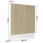 vidaXL Panou frontal mașină spălat vase “Lyon” stejar sonoma