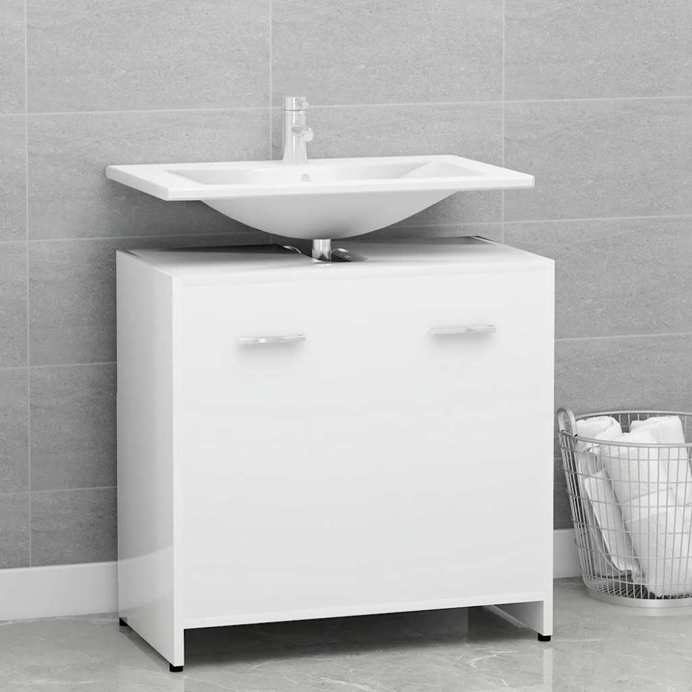 vidaXL Dulap de baie, alb, 60x33x61 cm, lemn prelucrat
