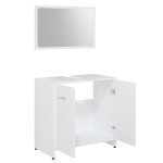 vidaXL Set de mobilier de baie, alb, lemn prelucrat