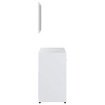 vidaXL Set de mobilier de baie, alb, lemn prelucrat