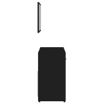 vidaXL Set de mobilier de baie, negru, lemn prelucrat vidaXL Set de mobilier de baie, negru, lemn prelucrat