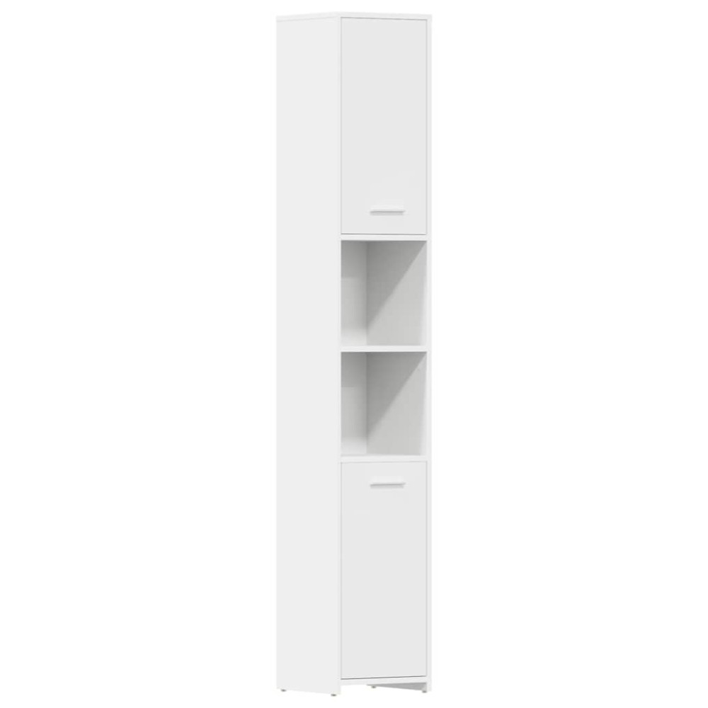 vidaXL Dulap de baie, alb, 30x30x183,5 cm, lemn prelucrat