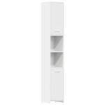 vidaXL Dulap de baie, alb, 30x30x183,5 cm, lemn prelucrat