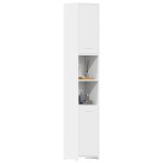 vidaXL Dulap de baie, alb, 30x30x183,5 cm, lemn prelucrat