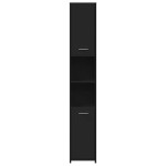 vidaXL Dulap de baie, negru, 30x30x183,5 cm, lemn prelucrat