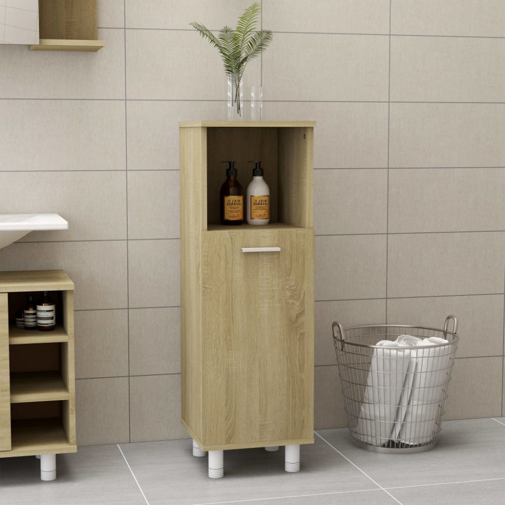 vidaXL Dulap de baie, stejar Sonoma, 30x30x95 cm, lemn prelucrat