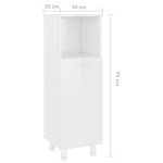 vidaXL Dulap de baie, alb extralucios, 30x30x95 cm, lemn prelucrat vidaXL Dulap de baie, alb extralucios, 30x30x95 cm, lemn prelucrat