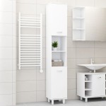 vidaXL Dulap de baie, alb, 30x30x179 cm, lemn prelucrat