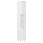 vidaXL Dulap de baie, alb extralucios, 30x30x179 cm, lemn prelucrat