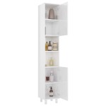 vidaXL Dulap de baie, alb extralucios, 30x30x179 cm, lemn prelucrat