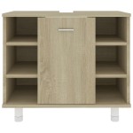 vidaXL Dulap de baie, stejar Sonoma, 60x32x53,5 cm, lemn prelucrat