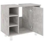 vidaXL Dulap de baie, gri beton, 60x32x53,5 cm, lemn prelucrat