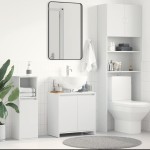 vidaXL Dulap de baie, alb, 60x33x61 cm, lemn prelucrat