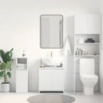 vidaXL Dulap de baie, alb, 60x33x61 cm, lemn prelucrat