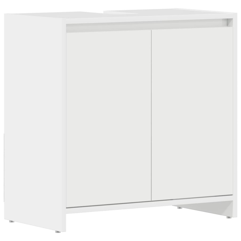 vidaXL Dulap de baie, alb extralucios, 60x33x61 cm, lemn prelucrat