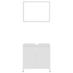 vidaXL Set mobilier de baie, alb, lemn prelucrat