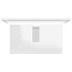 vidaXL Set mobilier de baie, alb extralucios, lemn prelucrat